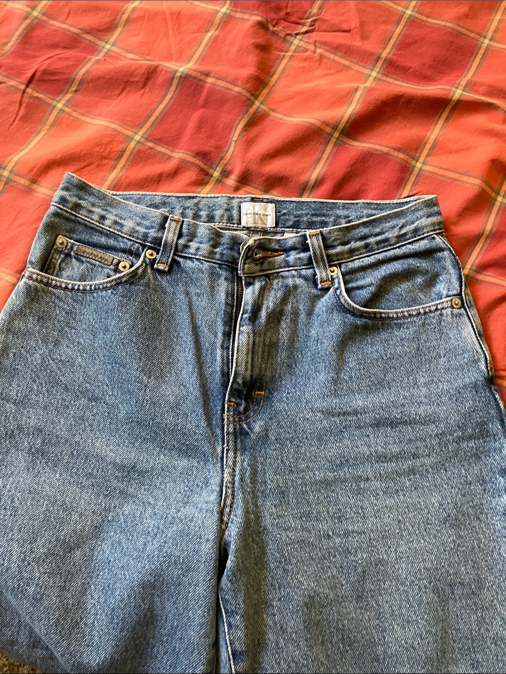 Calvin Klein Light Blue Straight Leg Jeans